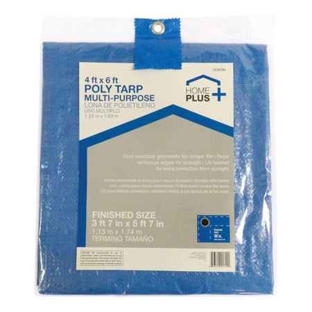 HOME PLUS Standard Duty Tarp, Blue P46-88W